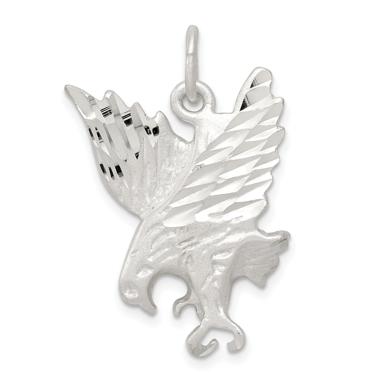 Sterling Silver Eagle Charm Bird Jewelry FindingKing 25mm x 17mm
